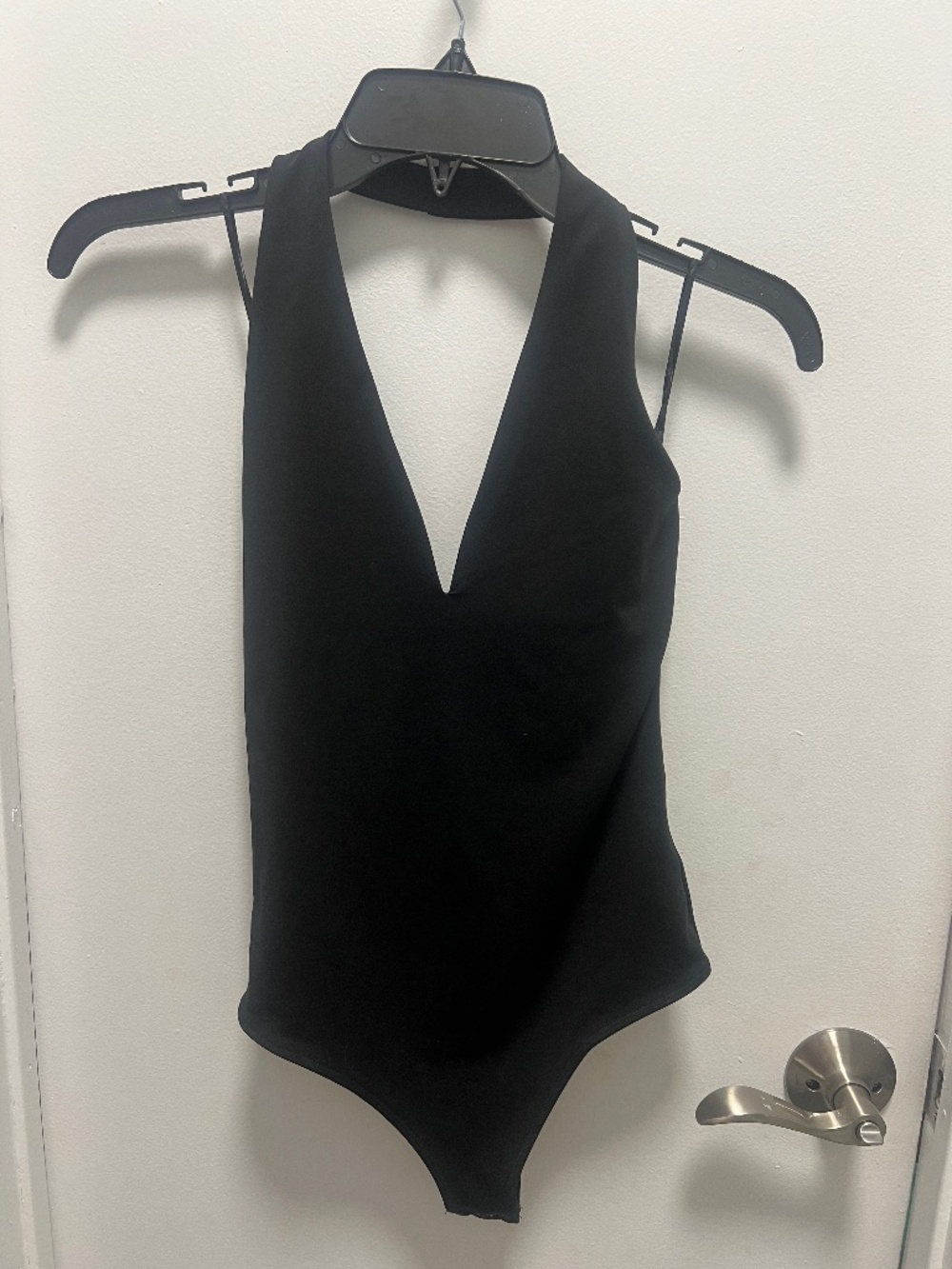 Express Black Plunge Bodycon Bodysuit